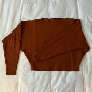 Rust orange cropped sweater